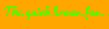 Image with Font Color 49FF00 and Background Color FFA700